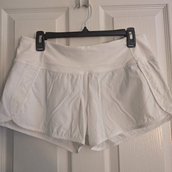 Lululemon Speed Up High-Rise Lined Short 4", Sz 8 White NWOT - Picture 1 of 3